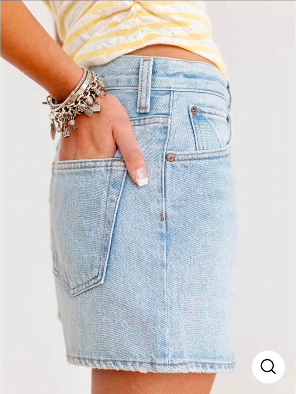 AGOLDE Light Blue Denim Shorts Size 30